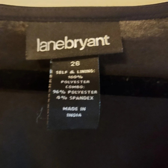 Lane Bryant Black Dress with PolkaDot Skirt in Size 26 - Picture 3 of 9